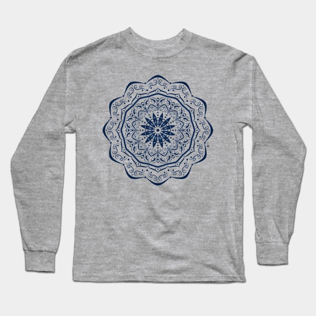 Blu mandala Long Sleeve T-Shirt by HagalArt